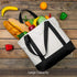 TOPDesign 1 | 3 | 6 | 30 Pack Canvas Tote Bag with an External Pocket, Reusable Grocery Shopping Bag, Top Zipper Closure, Daily Essentials (Black/...