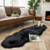 Ashler Faux Fur Rug, Black Area Rugs, Fluffy Sheepskin Fur Rug, Fuzzy Ultra Soft 2 x 6 Ft Rugs, Machine Washable Shag Rug, Nursery Throw Rugs for ...