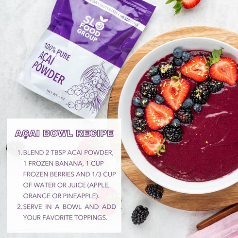 Slofoodgroup Freeze Dried Açaí Powder - Pure Acai Powder from Brazil (.5 Lb/8 oz Açaí), Acai Fruit Powder...