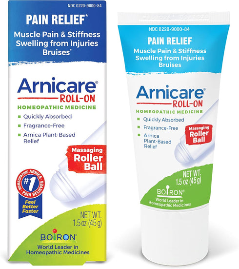 Boiron Arnicare Roll-On for Relief of Joint Pain, Muscle Pain, Muscle Soreness, and Swelling from Bruises or Injury - Non-greasy and Fragrance-Fre...
