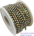 10 Yard Crystal AB Rhinestone Close Chain Clear Trim Sewing Craft (Gold, 3mm)...