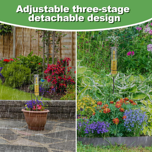MADHOLLY Rain Gauge Outdoor - 7" Freeze-Proof Rain Gauges for Yard, Large Numbers, Easy to Read- Decorative Rain Measure Gauge with Metal Stake fo...