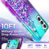 NGB Designed for Samsung Galaxy S21 & S21 5G Case, Aqua/Purple | Glitter Liquid Sparkle Cute Cover for Women Girls Kids | with Screen Protector & ...