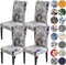 HZDHCLH Chair Covers for Dining Room Set of 4,Stretch Spandex Grey Parsons Chair Slipcover 4 Pack,Removable Washable Dining Chair Cover,Anti-dust ...