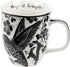 Karma Gifts 16 oz Black and White Boho Mug Hummingbird - Cute Coffee and Tea Mug - Ceramic Coffee Mugs for Women and Men, 1 Count (Pack of 1)...