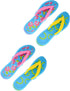 O2COOL Boca Clips - Beach Towel Clips for Beach Chairs, Pool and Patio Accessories Clothes Pins for Bags, 2-Pack (Flip Flop)...