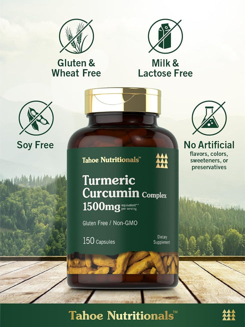 Turmeric Supplement | 1500 mg | 150 Capsules | Turmeric Curcumin Complex with Black Pepper | Non-GMO and Gluten Free...