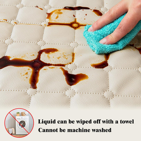 Ameritex Waterproof Dog Couch Cover Faux Leather with Anti-slip Back New Pattern Pet Bed Cover Furniture Couch Sofa Car Seat Cover for Puppy Kids ...