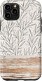 iPhone 11 Pro Boho Rustic Botanical Leaf Pattern Vintage Beige Case...