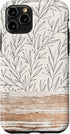 iPhone 11 Pro Boho Rustic Botanical Leaf Pattern Vintage Beige Case...
