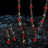 Yolev 3Pcs Set Red Rose Jewelry - Rose Flower Pendant Necklace, Bracelet Dangle Earrings.Bracelet Flower Jewelry Dangle Earrings Set For Valentine...