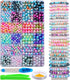 HINSOCHA Bracelet Beads Kit - 1020Pcs Gradient Colorful Round Beads (6mm+8mm) for Jewelry Making, DIY Crafts, Gifts for Kids and Adults...