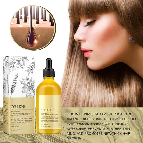 60ML Natural Hair Regrowth Oil, Rosemary Oil for Dry, Damaged and Thin Hair, Grow Hair(2FL Oz)...