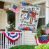 With God All Things are Possible July 4th Patriotic Decorative House Flag, American Religious Cross Anemone Flower Home Yard Garden Outdoor Decor,...