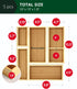 ROYAL CRAFT WOOD 5-Piece Bamboo Drawer Organizer Set – Multi-Use Storage Trays for Kitchen, Bathroom, Office, Makeup, Jewelry & More – Junk Drawer...