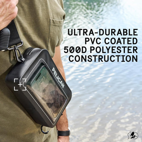 Pelican Marine Waterproof Sling Bag 2L - Crossbody Bag for Women/Men w/Detachable Adjustable Strap and Touchscreen Compatible Phone Compartment - ...