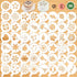 Konsait 50Pack Cake Stencil Templates Decoration, Reusable Cake Cookies Baking Painting Journal Mold Tools, Dessert, Coffee Decorating Molds Cappu...