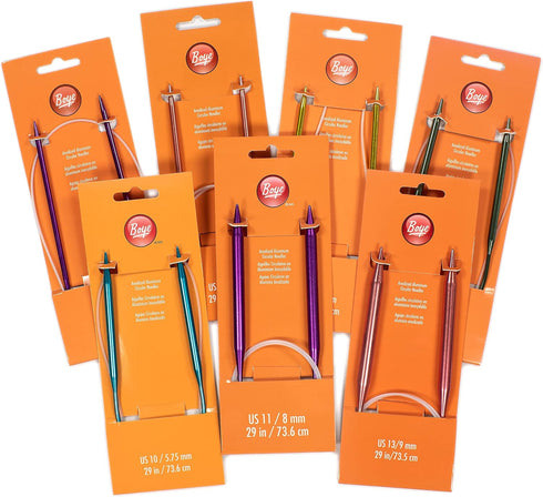 Boye 3227350007M Circular Knitting Needles, 29"......