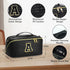 Initial Makeup Bag Cosmetic Bag - Make Up Bag Travel Essentials Makeup Bag Skincare Bags for Women Trendy Makeup Bag Small Makeup Bag Birthday Mot...