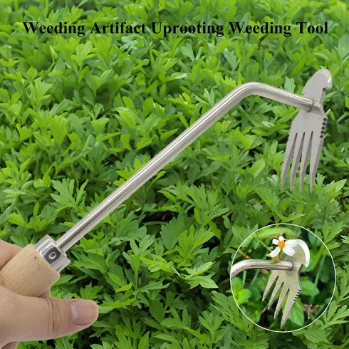 Weeding Artifact Uprooting Weeding Tool, Upgrade Garden Weeding Tools 4 Teeth Dual Purpose Weeder, Manganese Steel Forged Hand Weed Puller Garden ...