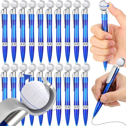 24 Pcs Golf Ball Pen Sports Ballpoint Pens Golf Pens Golf Party Favors Cool Writing Pen for Students Supplies Stationery School (Blue)...