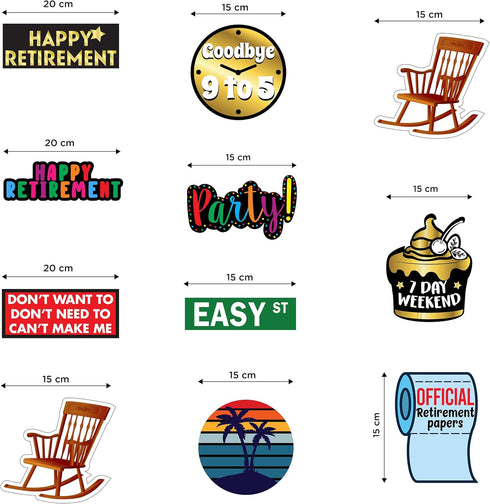25 Piece Retirement Party Hanging Swirls Decorations, Hilarious Happy Retirement Party Supplies and Gifts...