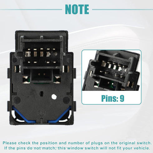 ACROPIX Car Power Rear View Mirror Switch Remote Control Fit for Chevrolet Impala - Pack of 1 Black...