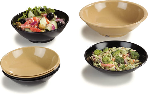 Carlisle FoodService Products 800B03 Melamine Salad Bowl, 27 oz, Black...