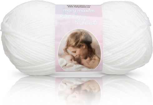 Mary Maxim Baby's Best Yarn, White...