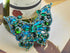 Alilang Golden Tone Sparkle Green Blue Crystal Rhinestones Butterfly Insect Brooch Lapel Pins for Hat Bag Suit Tie...