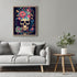 Posterizer 1 pcs-chinoiserie sugar skull with pink roses-Abstract & Modern Art-Holiday Poster Collection-Living Room Bedroom Decor- UNFRAMED Wall ...