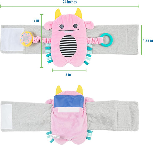 Dr. Brown's Gripebelt Heated Belly Band, Soothe Baby's Tummy with Gentle Warmth and Compression, Monster, 3m+, Pink...