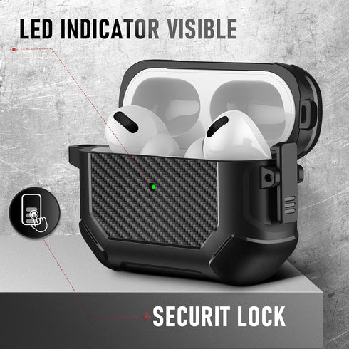 Maxjoy Compatible with AirPods Pro 2 Case Cover with Cleaner Kit, Military Hard Shell Protective Armor with Lock for AirPod Pro 2 Charging Case, F...