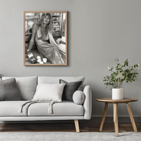 Posterizer 1 pcs-retro chic high fashion candid photography stye art of woman 1-Photography Art-Retro Art-Decor for Home & Office- unframed wall a...