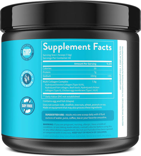 WellPath Renew Collagen for Women – Multi Collagen Peptides Protein Powder | Hydrolyzed Grassfed Bovine, Marine, & Chicken Collagen Peptides Suppl...