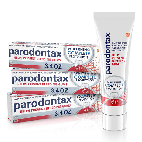 Parodontax Complete Protection Whitening Toothpaste To Help Prevent Bleeding Gums, Anticavity, Gum Toothpaste For Gum Health And Whitening - 3.4 o...