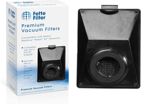 Fette Filter - Vacuum Filter Compatible with Rainbow R12179, R12647B, R10520, E2 Black, E2 Silver, E2 Gold Washable Filters - Pack of 1...