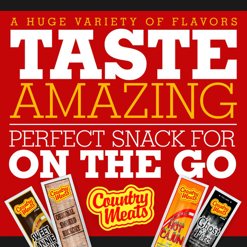 Country Meats, Meat Sticks, 0 Trans Fat, USDA Certified, Good Source of Protein, Carb Conscious Snack (10 Meat Sticks, Bold Teriyaki)...