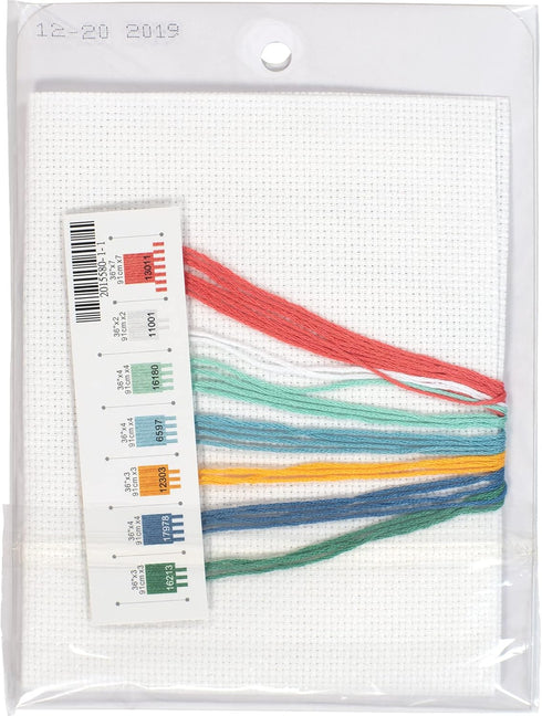 DIMENSIONS Kindness Matters Counted Cross Stitch Kit, 14 Ct. White Aida Cloth, Finished Project 5" x 7", Multicolor 4 Piece...