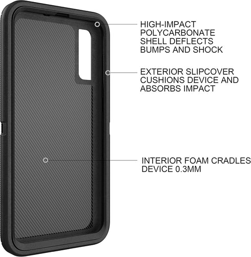 MXX Heavy Duty Case Made for Samsung Galaxy A50 - (No Screen Protector) Drop Protection Case Made for Galaxy A50/ A50s/ A30s (Black)...