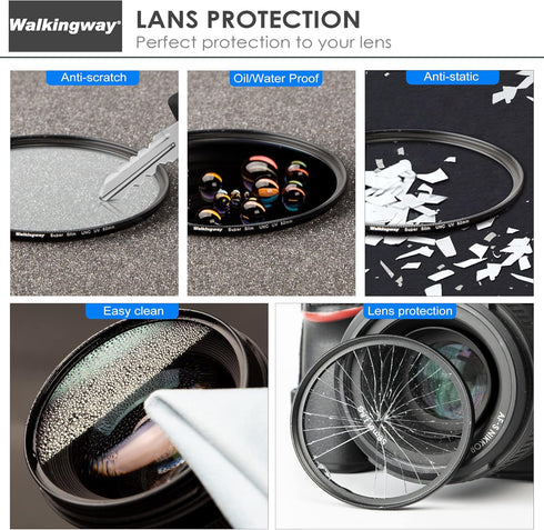 Walking Way 37mm MC UV Filter 32 Layer Multi Coating Ultraviolet UNC UV Protection Filter MRC Nano Coated Camera Lens Filter for Canon Nikon Sony ...