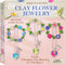 Hapinest Clay Flower Jewelry Crafting Kit - 120 PCs with Sculpting Tools, Beads, Charms, 11 Clay Colors - Create 3 Flower Friendship Bracelets and...