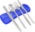 Reusable Travel Utensils with Case | Fork and Spoon Set with Knife, Chopsticks and Optional Reusable Straw– Office, Travel, or Camping Accessories...
