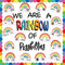 51Pcs Classroom Bulletin Board Decorations Set - We are A Rainbow of Possibilities Cutouts with Rainbow Border Trim for Teacher School Classroom B...