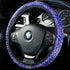 4 Pieces Mandala Purple Lotus Steering Wheel Cover Set with 2pcs Car Cup Coasters & Quarter Keyring, Cute and Fashionable Non-Slip Purple Steering...
