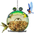 Wild Bird Feeder - Outdoor Metal Feeders Bird Feeder Patio Hanging 9.5 Inch Frog for Garden Yard Outside Decoration...