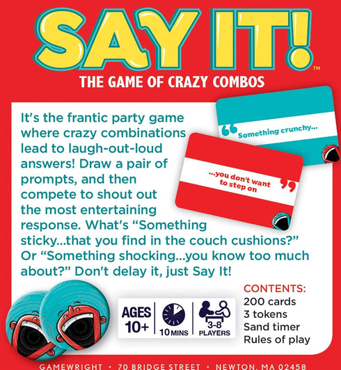 Gamewright - Say It! The Game of Crazy Combos, 5"...