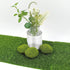 SNAIL GARDEN Fairy Artificial Grass, 8Pack Life-Like Garden Lawn with 5Pcs Artificial Moss Rocks-Miniature Ornament Garden Fairy Accessories for G...