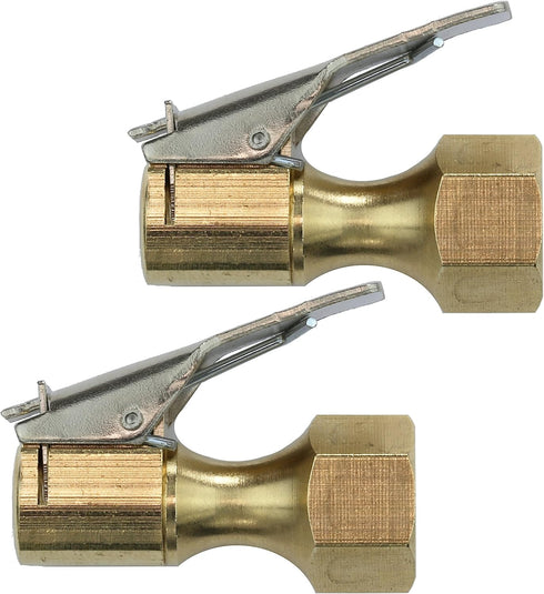 EPAuto 2 Pack Closed Flow Straight Lock-On Air Chuck with Clip, for Tire Inflator...