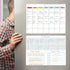 2 Pack Magnetic Dry Erase Board Set for Fridge Wall 16x12 inch, Calendar Whiteboard Customizable Weekly Monthly Planner Daily Notepads, includes 8...